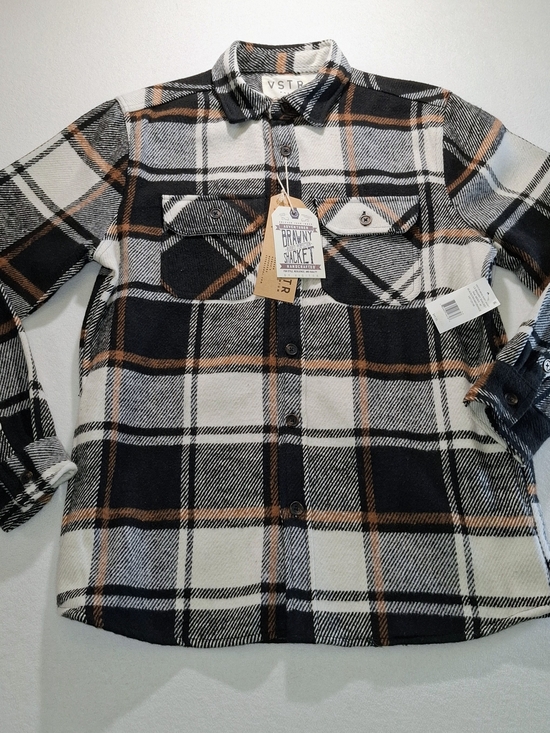 Vstr Other - VSTR Lightweight Plaid Shirt Jacket - Black, White & Brown